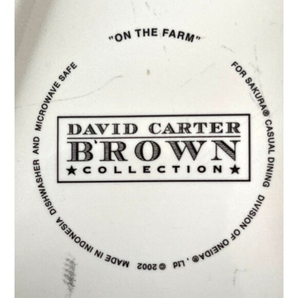 Chicken Rooster Plates On the Farm David Carter Brown for Sakura Vintage 2002 - Picture 4 of 9